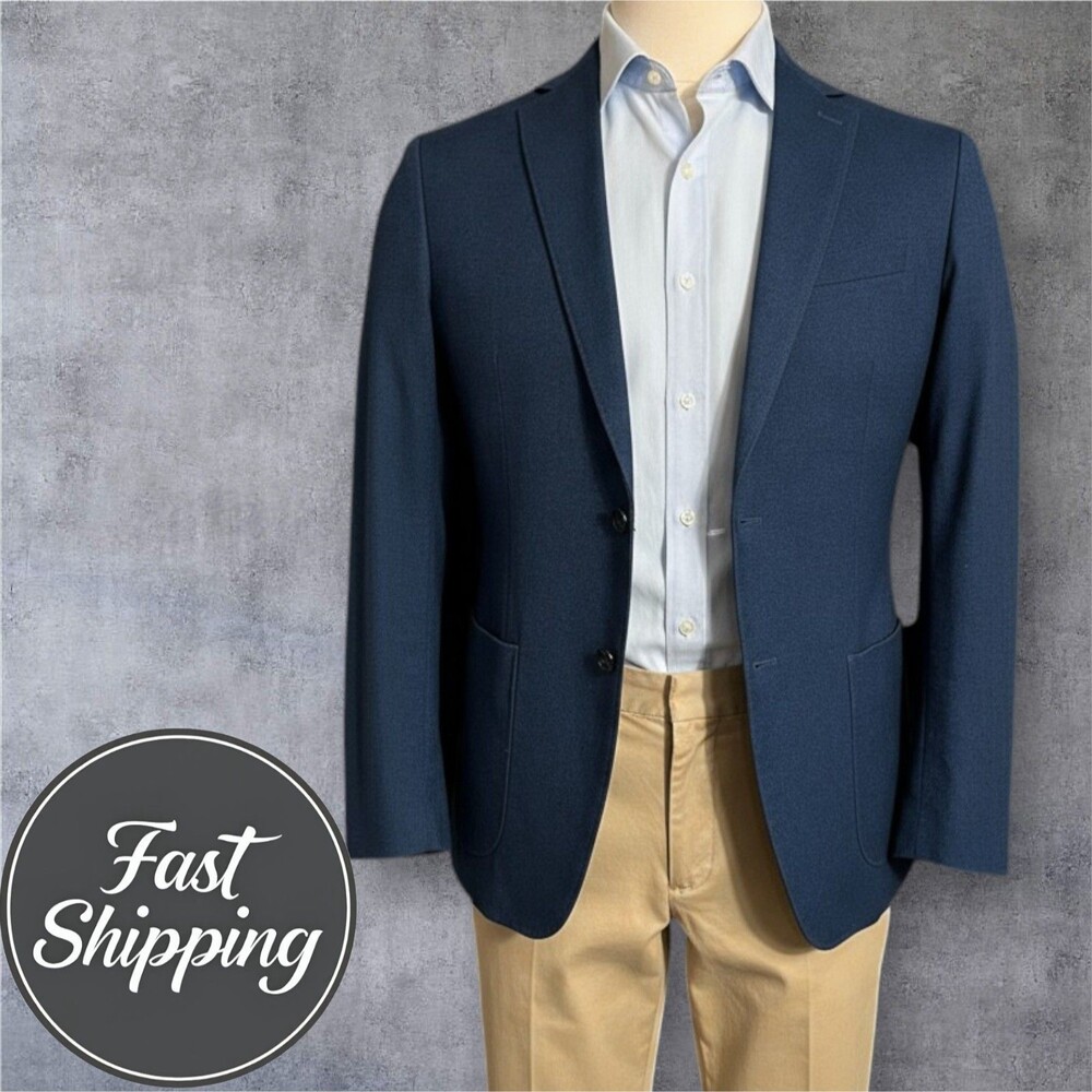BANANA REPUBLIC Italian Fabric Slim fit 38R Mens Blazer Sport Coat Navy Jacket